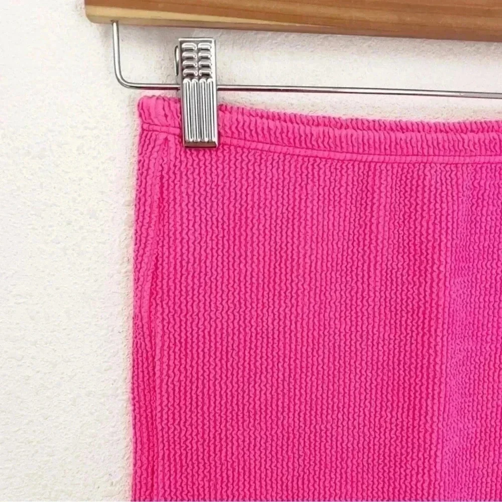 NWT Good American Bright Pink Always Fit Swim Mini Skirt, Size XXS-XS (2)